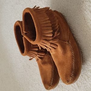 Minnetonka suede ankle booties